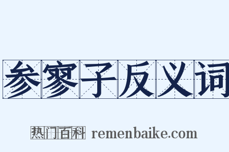 参寥子反义词是什么意思的图片